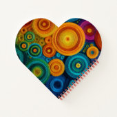 Colorful Spiral Abstract Pattern Geometric Swirl ノートブック (裏面)