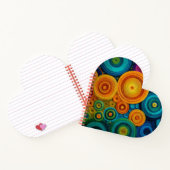 Colorful Spiral Abstract Pattern Geometric Swirl ノートブック (内部)