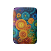 Colorful Spiral Abstract Pattern Geometric Swirl バスマット (正面縦)