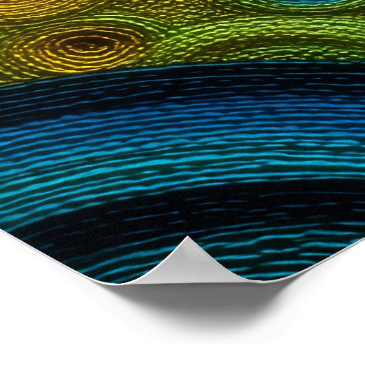 Colorful Spiral Abstract Pattern Geometric Swirl ポスター (角)