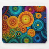 Colorful Spiral Abstract Pattern Geometric Swirl マウスパッド (正面)