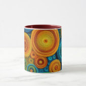 Colorful Spiral Abstract Pattern Geometric Swirl マグカップ (中央)