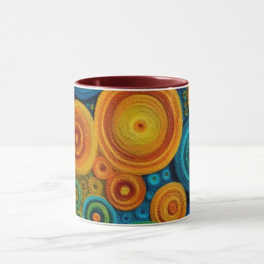 Colorful Spiral Abstract Pattern Geometric Swirl マグカップ (中央)