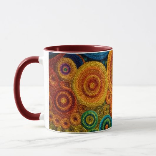 Colorful Spiral Abstract Pattern Geometric Swirl マグカップ (左)