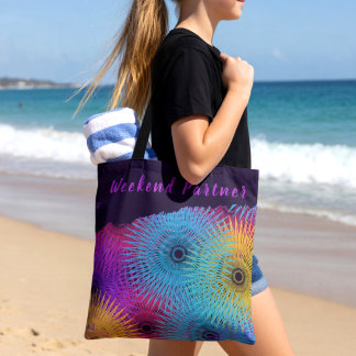 Colorful Spiral Geometric トートバッグ