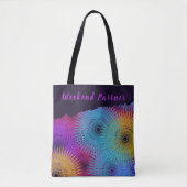 Colorful Spiral Geometric トートバッグ (正面)