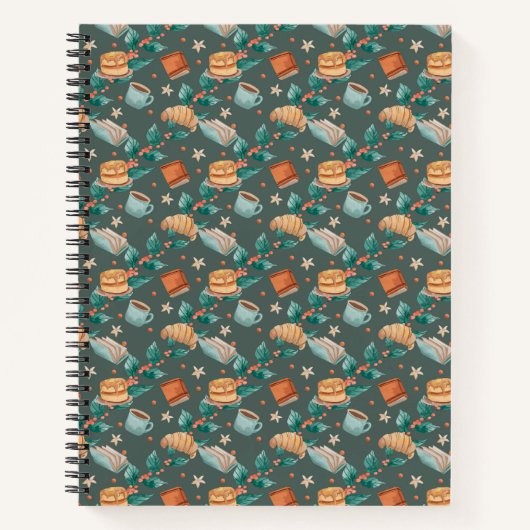 Colorful spiral notebook with a whimsical pattern ノートブック (正面)