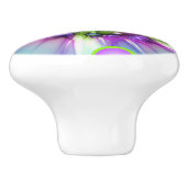 Colorful Spiral Round Shapes Abstract Fractal Art セラミックノブ (側面)