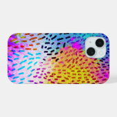 Colorful Splash Animal Print iPhone Case 15ケース (裏面横)