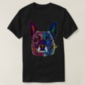 Colorful Splash Dog Dutch Shepherd Pullover Tシャツ (デザイン正面)