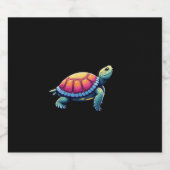 Colorful Splash Eastern Box Turtle (1) スパークリングワインラベル (シングルラベル)