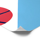 Colorful Sports Pattern – Balls, Rackets & Sneaker ポスター (角)