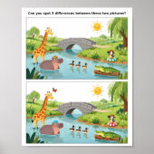 Colorful Spot the Difference Puzzle Poster ポスター (正面)
