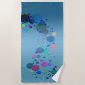 Colorful Spots ビーチタオル (正面)