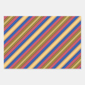 Colorful Spring And Summer Fashion Show Stripes ラッピングペーパーシート (正面3)