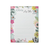 Colorful Spring Blossoms Personalized Notepad ノートパッド (回転)