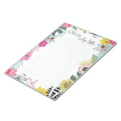 Colorful Spring Blossoms Personalized Notepad ノートパッド (アングル)