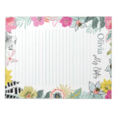 Colorful Spring Blossoms Personalized Notepad ノートパッド (正面)