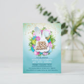 Colorful Spring Bunny Easter Egg Hunt Event 案内ポストカード (スタンド正面)