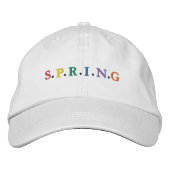 Colorful SPRING Embroidered Baseball Cap 刺繍入りキャップ (正面)