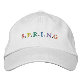 Colorful SPRING Embroidered Baseball Cap 刺繍入りキャップ