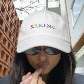 Colorful SPRING Embroidered Baseball Cap 刺繍入りキャップ