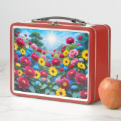 Colorful spring flowers メタルランチボックス (インサイチュ)