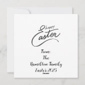 Colorful Spring Flowers Easter Egg Watercolor シーズンカード (裏面)