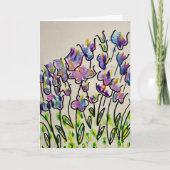 Colorful Spring Tulips Greeting カード (正面)