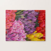 Colorful spring tulips puzzle ジグソーパズル (横)