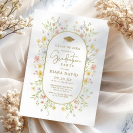 Colorful Spring Wildflower Garden Graduation Party 招待状
