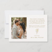 Colorful Spring Wildflower Meadow Garden Wedding サンキューカード (裏面)