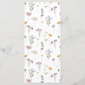 Colorful Spring Wildflower Meadow Gold Wedding メニュー (裏面)