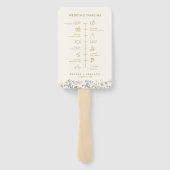 Colorful Spring Wildflower Meadow wedding Timeline ハンドファン (裏面)