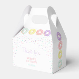 Colorful Sprinkle Sweet Donuts Kids Birthday フェイバーボックス