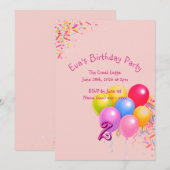 Colorful Sprinkles Birthday Invitation 招待状 (正面/裏面)