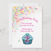 Colorful Sprinkles Birthday Invitation 招待状 (正面)