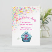 Colorful Sprinkles Birthday Invitation 招待状 (スタンド正面)