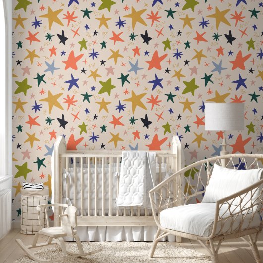 Colorful Star pattern for Your Kid Room 壁紙 (キッズ)