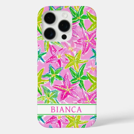 Colorful Starfish Monogrammed  Case-Mate iPhoneケース (裏面)