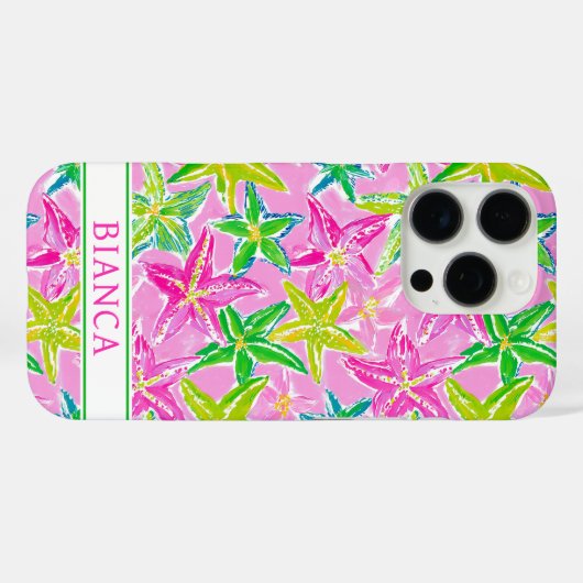 Colorful Starfish Monogrammed  Case-Mate iPhoneケース (裏面 (横))