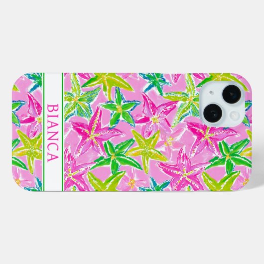 Colorful Starfish Monogrammed Case-Mate iPhoneケース (裏面 (横))