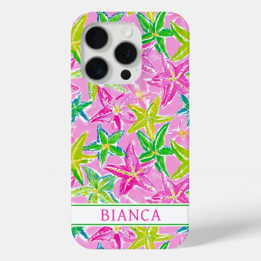 Colorful Starfish Monogrammed Case-Mate iPhoneケース (裏面)