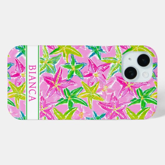 Colorful Starfish Monogrammed Case-Mate iPhoneケース (裏面 (横))