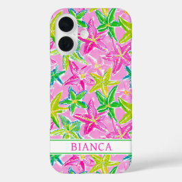 Colorful Starfish Monogrammed iPhone 16ケース