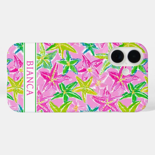 Colorful Starfish Monogrammed Case-Mate iPhoneケース (裏面 (横))
