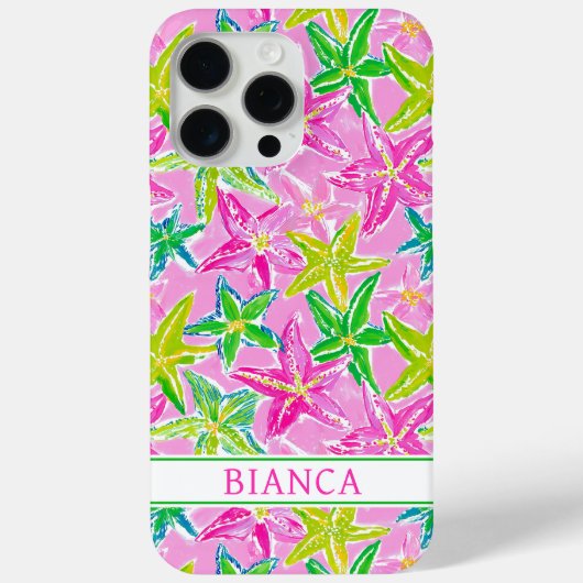 Colorful Starfish Monogrammed Case-Mate iPhone iPhoneケース (裏面)