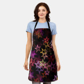 Colorful Stars Dance Whimsically  エプロン (着用した状態)