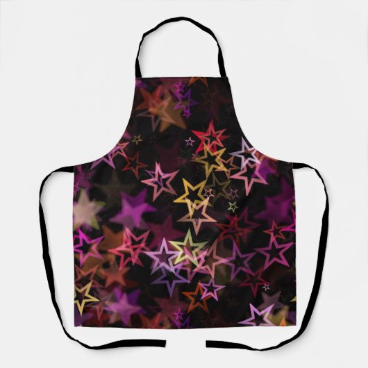 Colorful Stars Dance Whimsically  エプロン (正面)