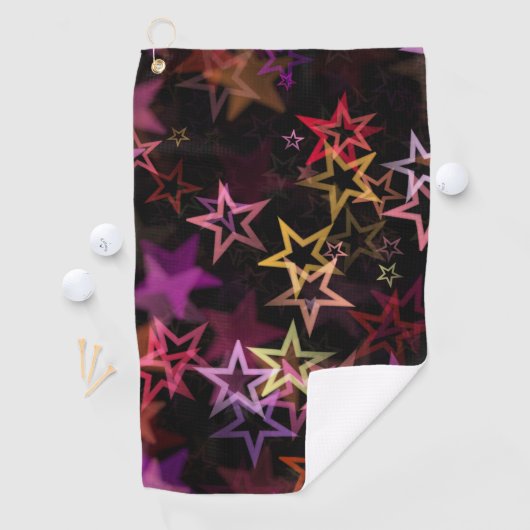 Colorful Stars Dance Whimsically ゴルフタオル (インサイチュ)